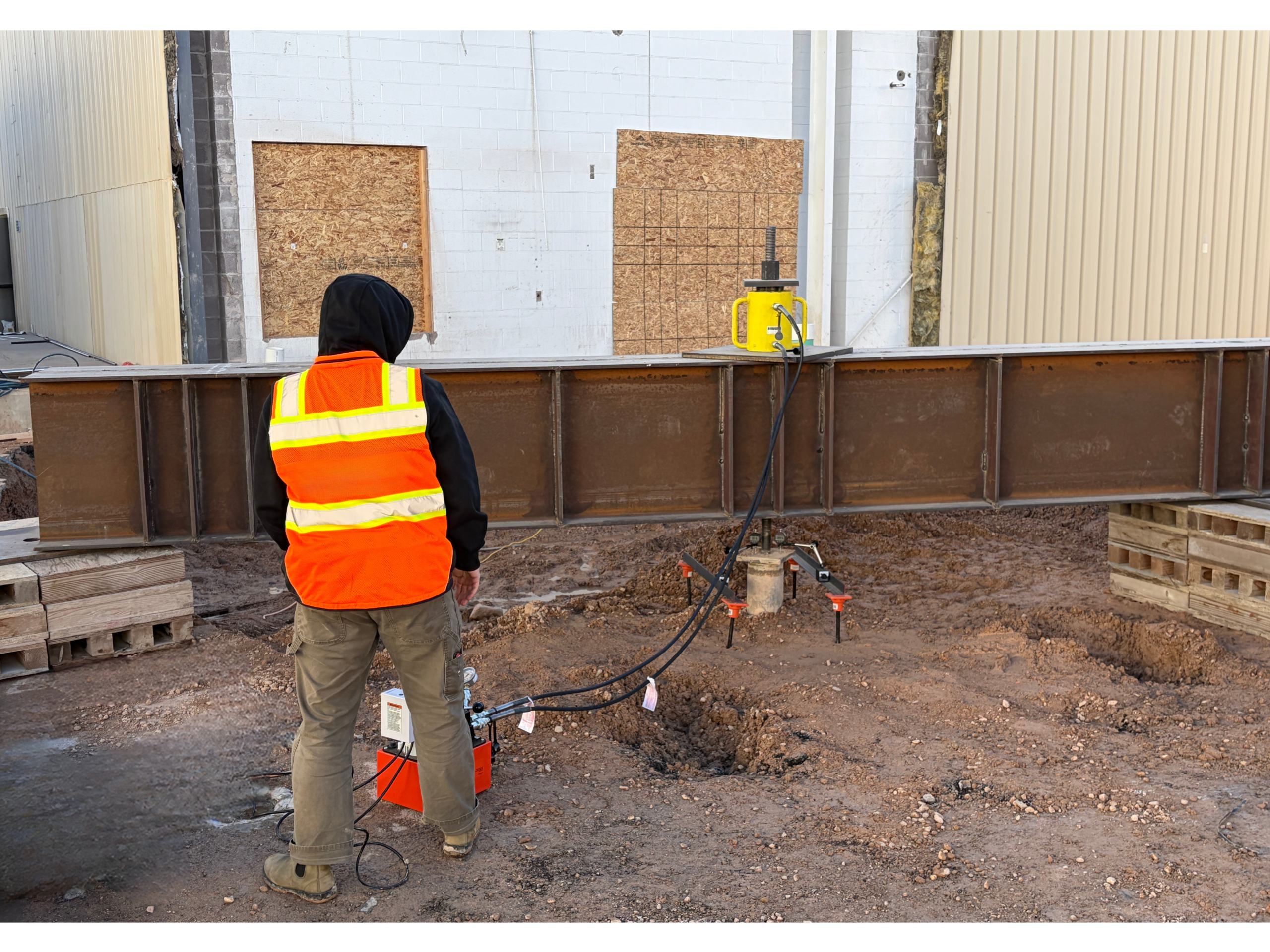 Micropile load testing on a commercial project in Utah